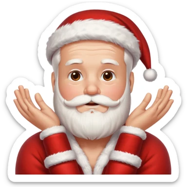 Santa having a head massage sticker