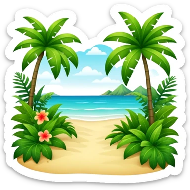 Tropical scenery  sticker
