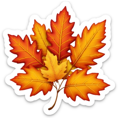 autumn leaves sticker