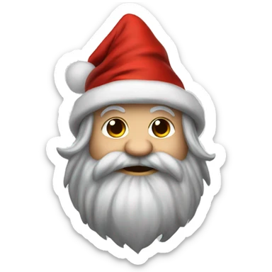 Fantasy dwarf in christmas hat sticker