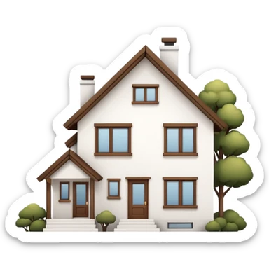 white cozy aesthetic house sticker