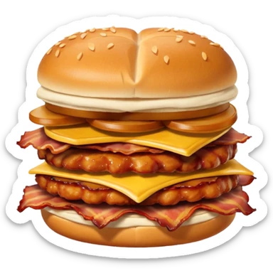 Smokehouse bbq bacon sandwich w/ chick fil a filet  sticker