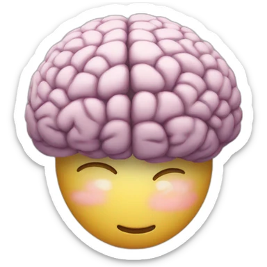 A Big brain in a bol sticker