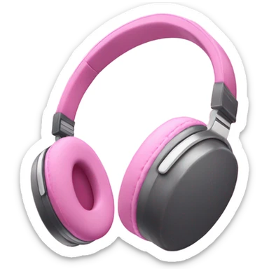 Pink headphone sticker