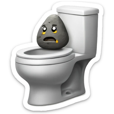 rock on a toilet sticker