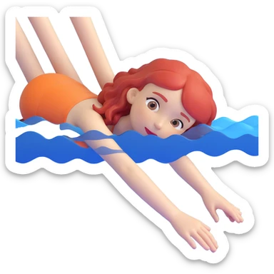22-year-old redheaded girl athlete swimmer sticker