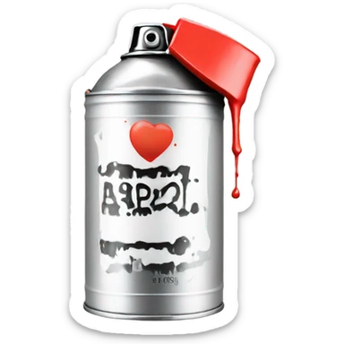 Spray paint can sticker