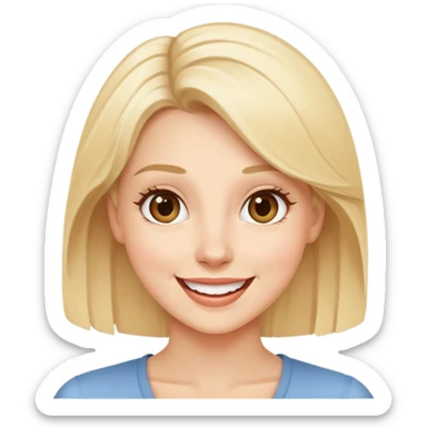 maman solo, femme blonde, expression joyeuse, style épuré, fond neutre sticker