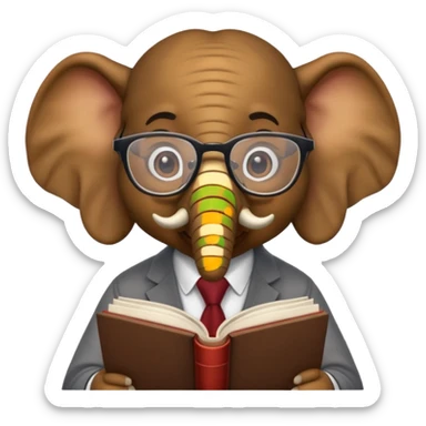 elefante academico sticker