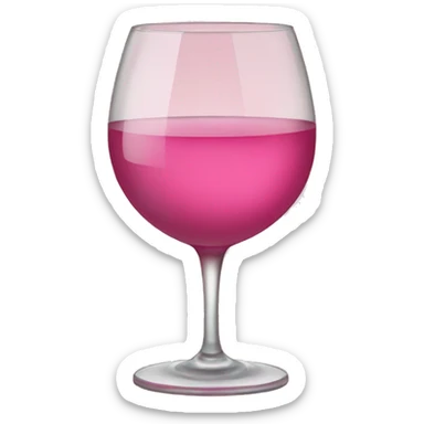 A glass of pink wine sticker