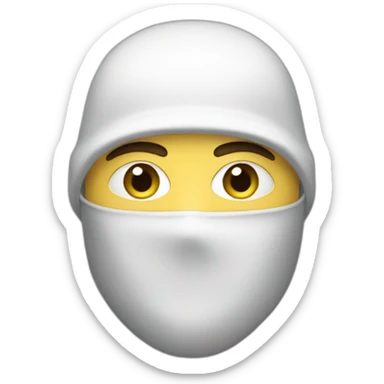 white guy in balaclava sticker