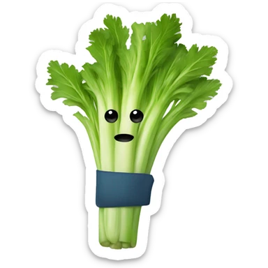 celery with clothes  sticker