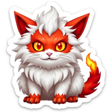 Meowster-Demon-Fakémon-Vernid-Fionbri-hybrid-creature sticker