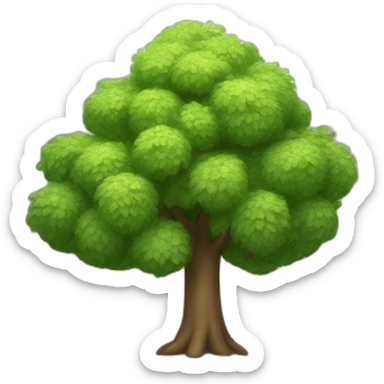 a really cute tree growing on a city street sticker