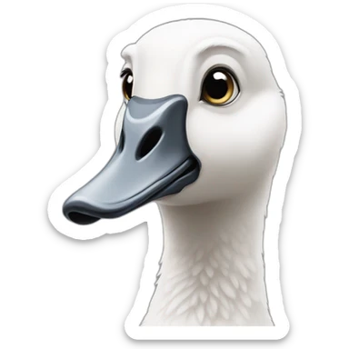 sad goose with cried puppy eyes sticker