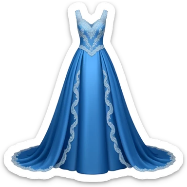blue wedding dress sticker