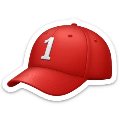 empty red cap with number “1” on it sticker