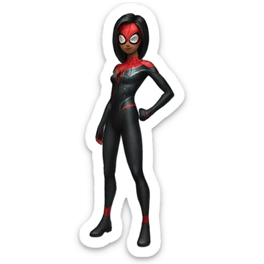 Spider man black suit girl Asia  sticker