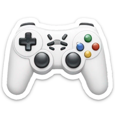 white game console controller sticker