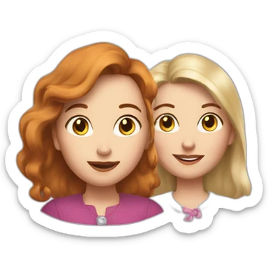 Kathy and Matilda white ladies sticker