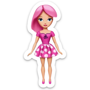 Matisse barbie slop style pink SPAM art landscape sticker