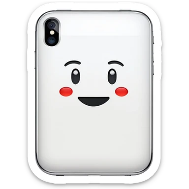 White iphone sticker