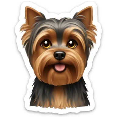 Brown Yorkshire terrier sticker