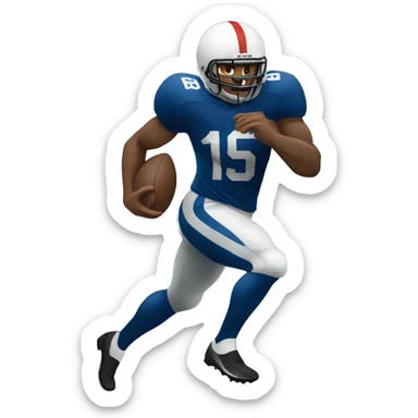 American Football player running the ball sticker