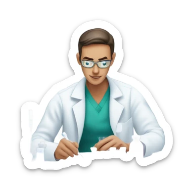 blood test in lab no microscope sticker