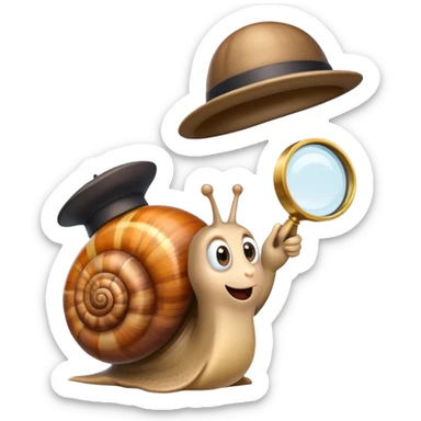 Snail directing a theatre play sticker