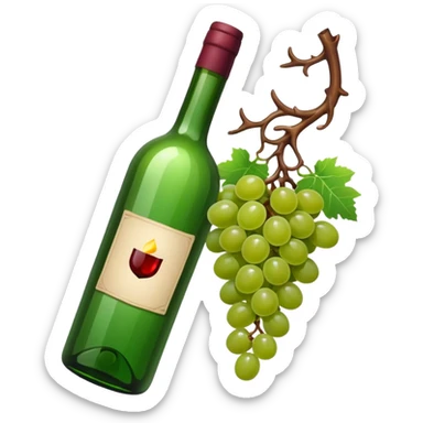 Grape vine bottle sticker