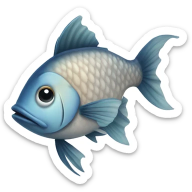 Fish with fin sticker