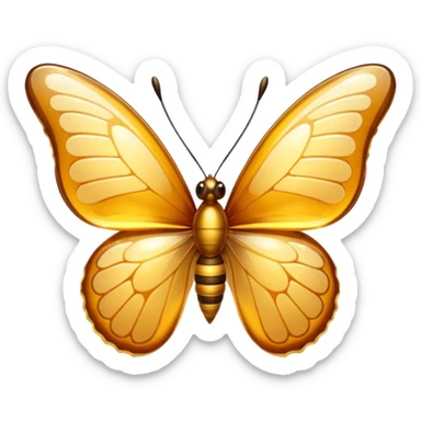 Butterfly made of honey sticker