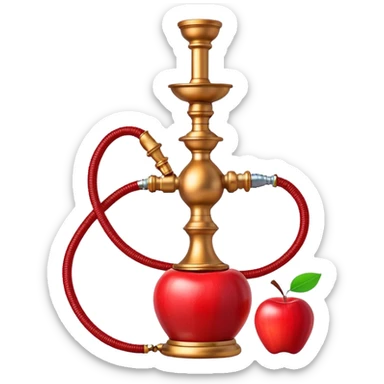Hookah with Apple attached  sticker