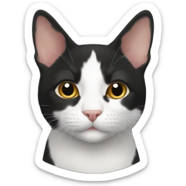 black-Japanese-bobtail sticker