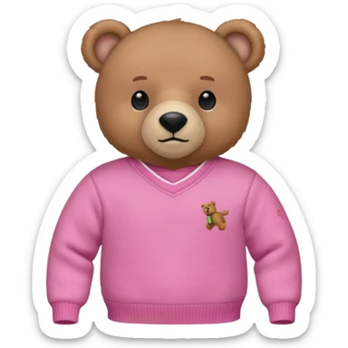 Polo ralph lauren bear in pink  sticker