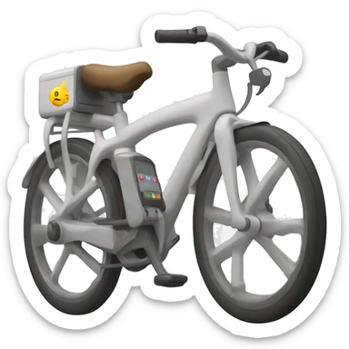 A computer on a bike sticker