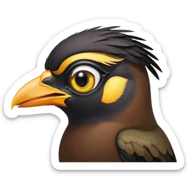A love eye common myna bird emoji sticker