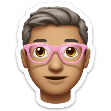 pastel pink glasses  sticker