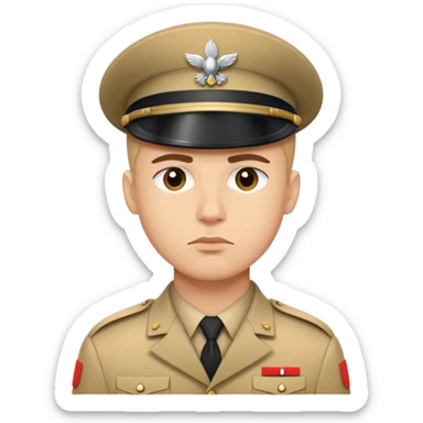 photorealistic serious french modern soldier sticker