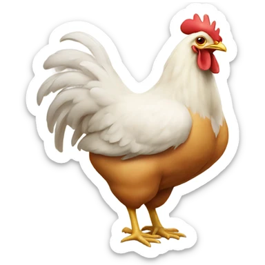 Chicken showing its butt cheeks sticker