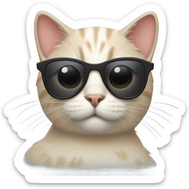 Cat with sunglasses sticker