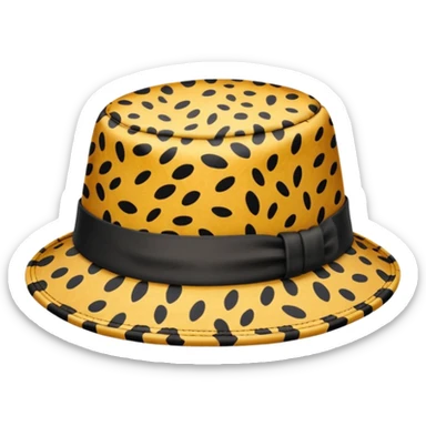 Animal print Hat sticker