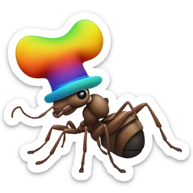 ant with a hat sticker