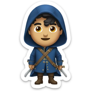 Three Musketeers blue coat sticker