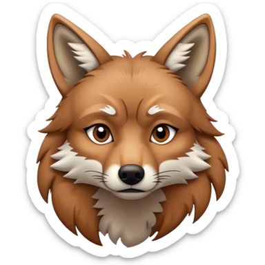 Depressed Coyote  sticker