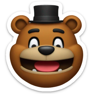 Freddy Fazbear as an emoji sticker