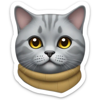 British shorthair cat designer sticker
