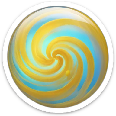 Spirale sphère translucide, Détaillé et irisé. sticker
