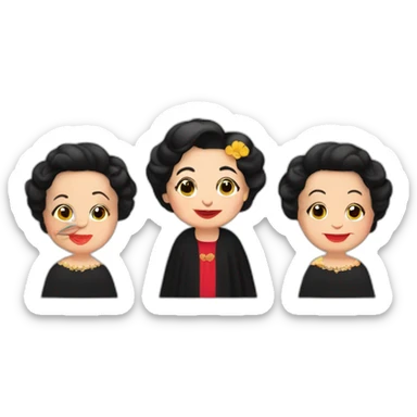 montserrat caballe con dos loros sticker